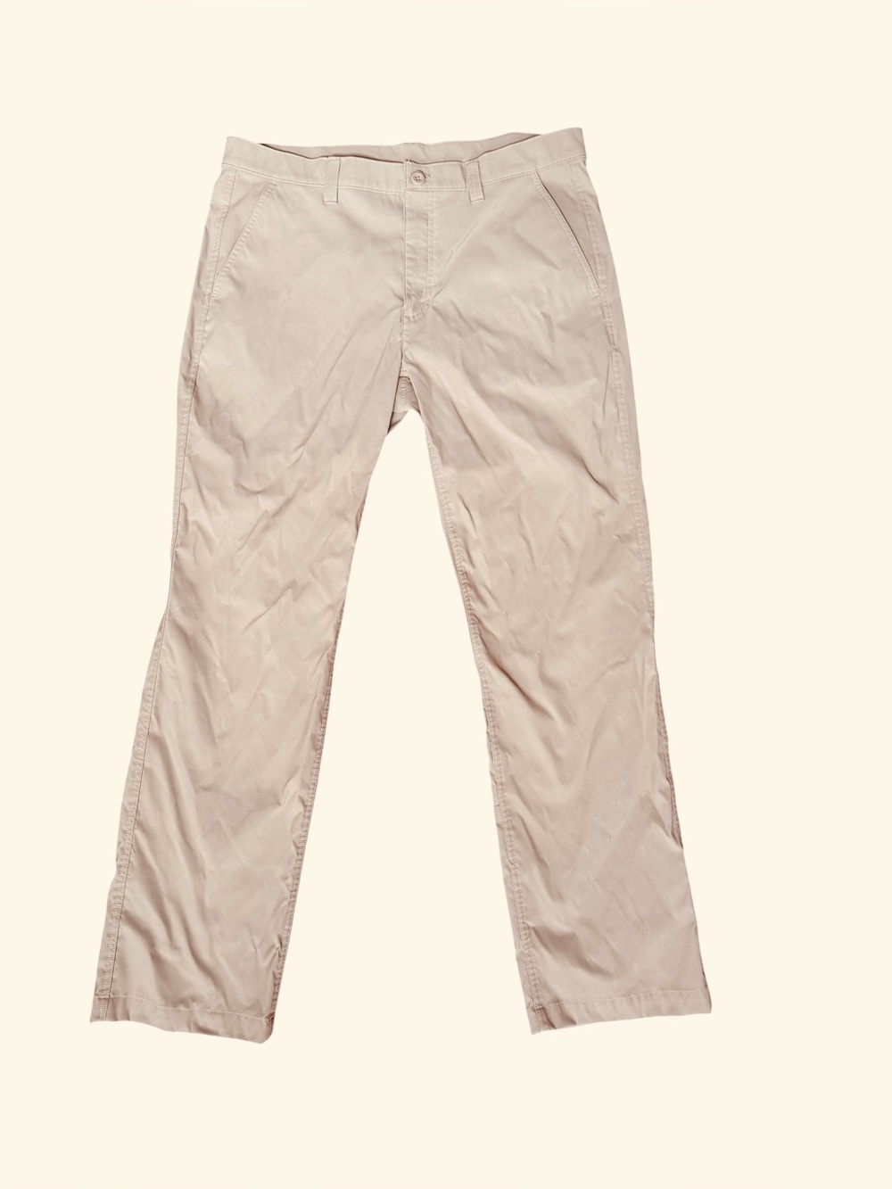 Eddie Bauer 35 x 32 Tan Men's Takeoff Straight Stretch Chino Pants Lightweight